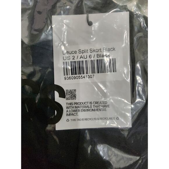 NWT Princess Polly DEUCE SPLIT SKORT BLACK size 2 - Picture 4 of 4